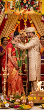 Wedding Garland - Gold - 2.5 Feet - 2 Mala (Bride & Groom) - Image 6