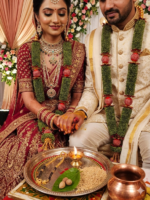 Wedding Garland - Red - 2.5 Feet - 2 Mala (Bride & Groom) - Image 3