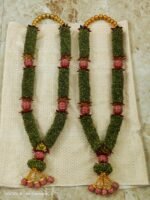 Wedding Garland - Red - 2.5 Feet - 2 Mala (Bride & Groom) - Image 5