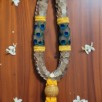 Coin and Peacock Feather Garland - 1 feet