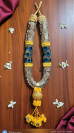 Coin and Peacock Feather Garland - 1 feet
